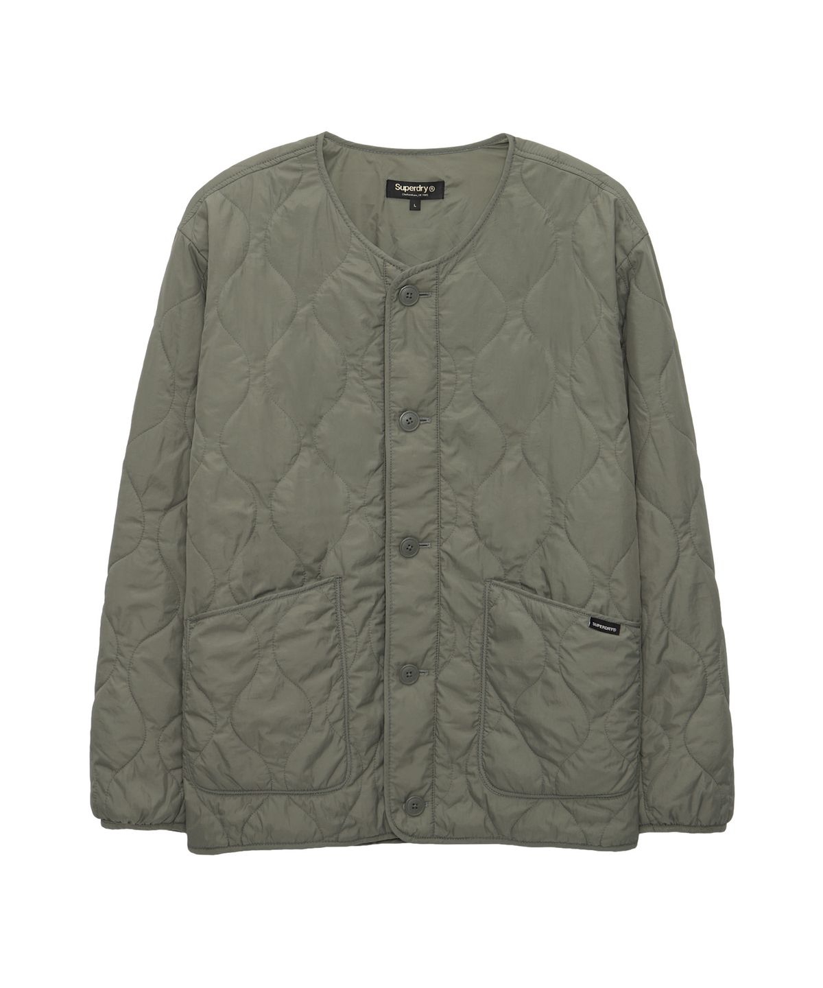 슈퍼드라이(SUPERDRY) 퀼티드 패딩 자켓 올리브