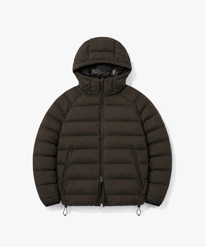 [덕다운ver.] 라이트웨이트 후드 덕다운 패딩 자켓 브라운 COOSJP051BROWN