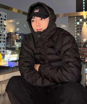 [덕다운ver.] 라이트웨이트 후드 덕다운 패딩 자켓 블랙 COOSJP051BLACK