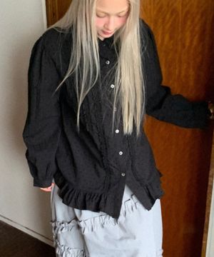 벨라 레이스 블라우스 (블랙)