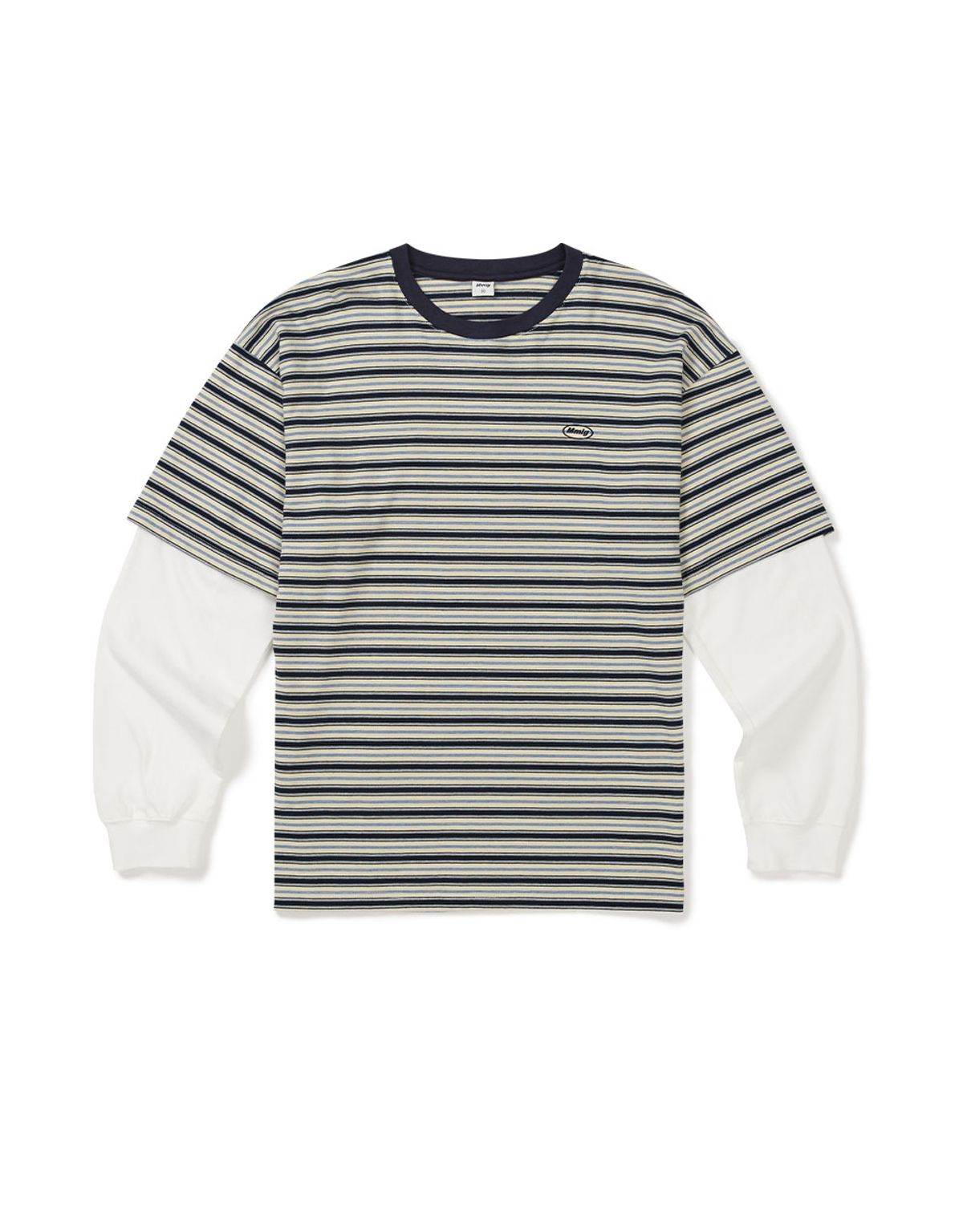 엠엠엘지(MMLG) MULTI STRIPE LAYERED LVS-T (NAVY STRIPE)