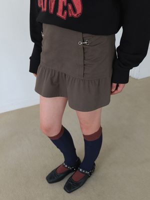 Seam Details Shirred Mini Skirt VW5AS342_2color