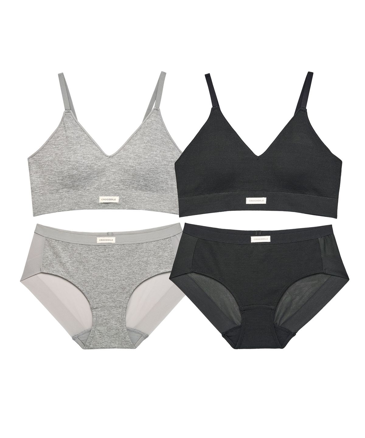 크로커다일 이너웨어(CROCODILE INNERWEAR) [2PACK] 에브리핏 소프트 브라렛팬티 세트