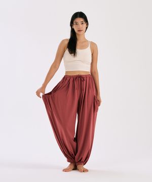 Cloudy Wide Pants (Brick Red)
