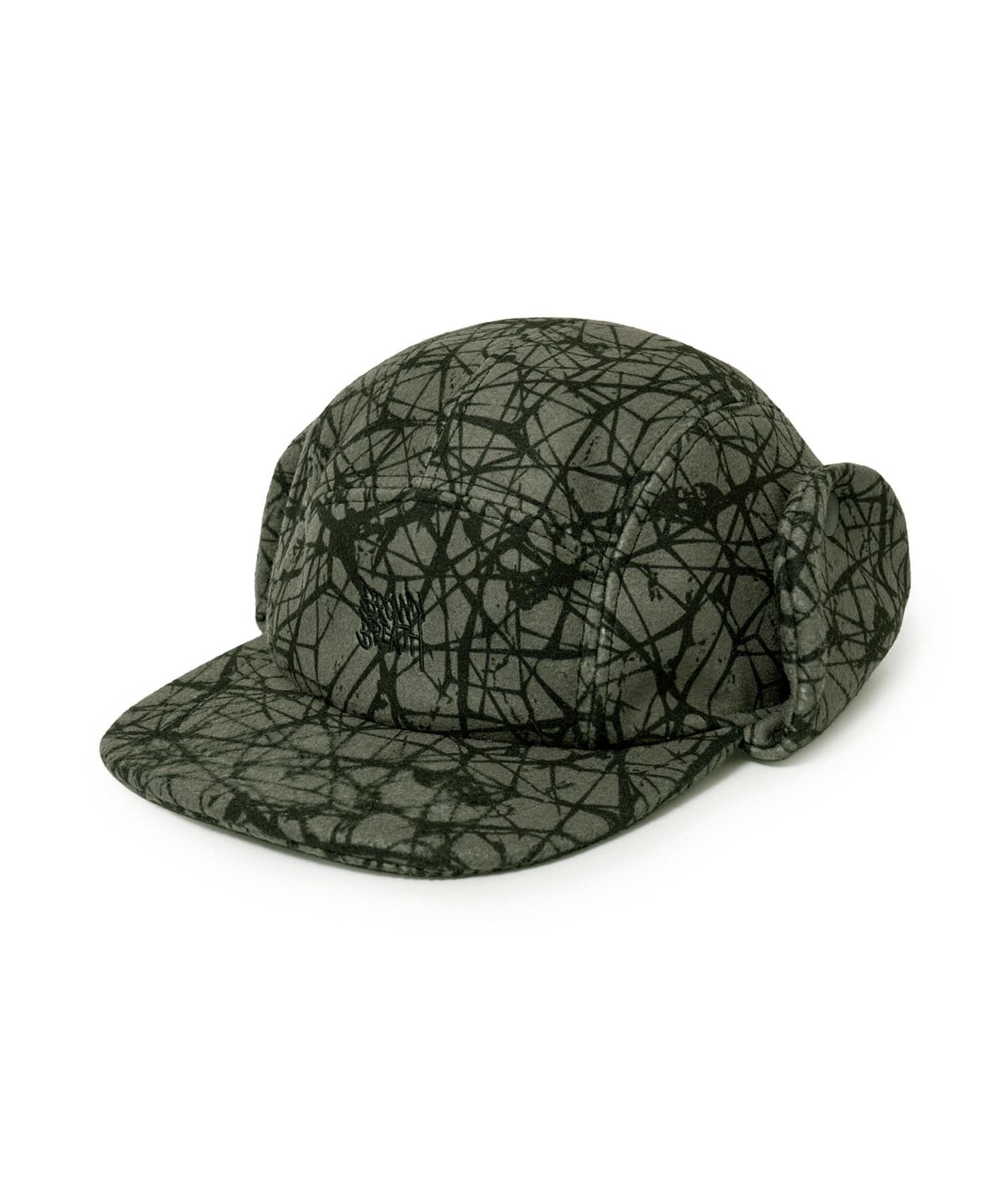 브라운브레스(BROWNBREATH) SPRAWL BOUCLE EARFLAP CAMP CAP - KHAKI