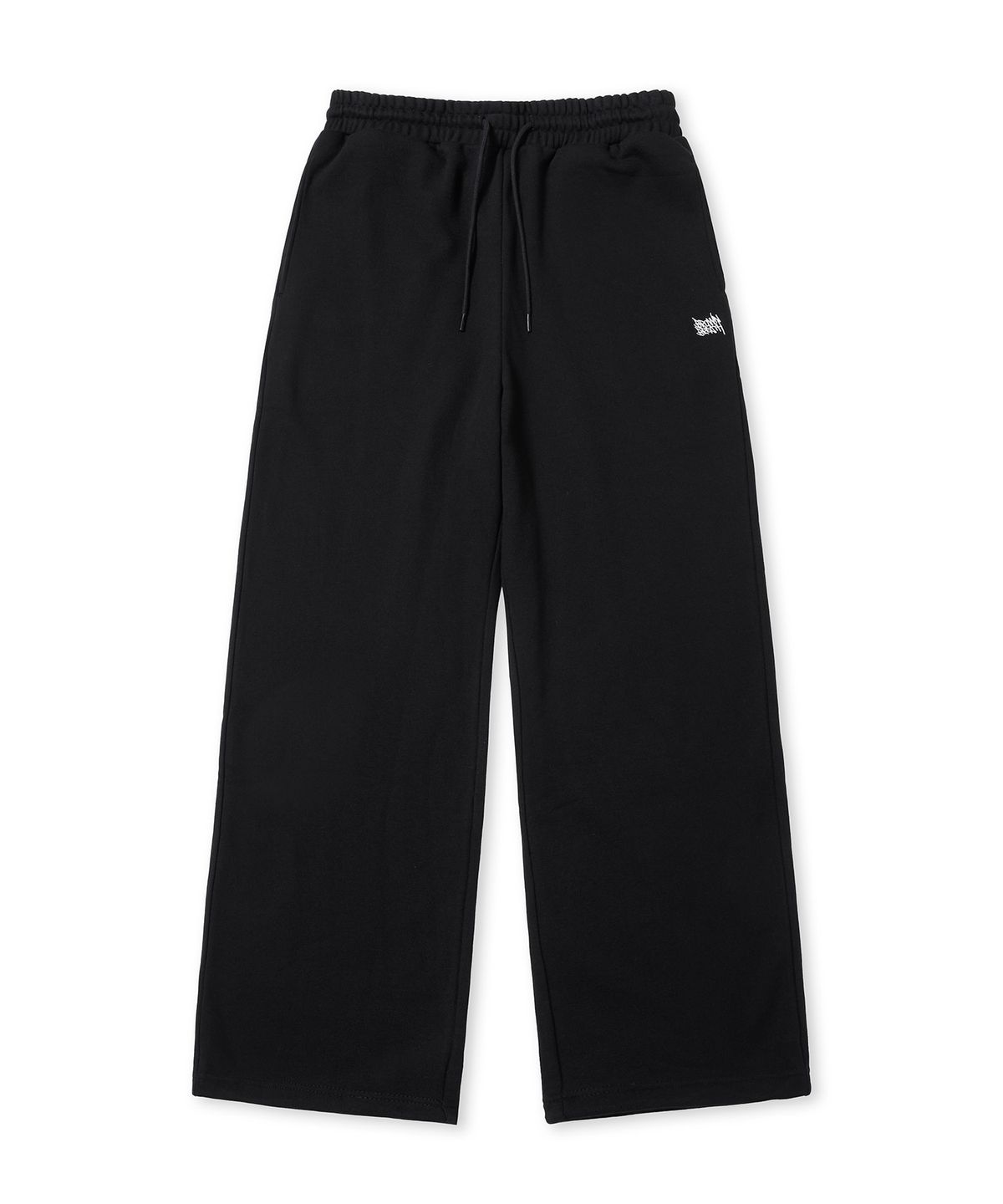 브라운브레스(BROWNBREATH) TAG WIDE SWEAT PANTS - BLACK