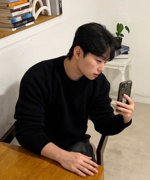 레글런 크루넥 머슬 니트[블랙]