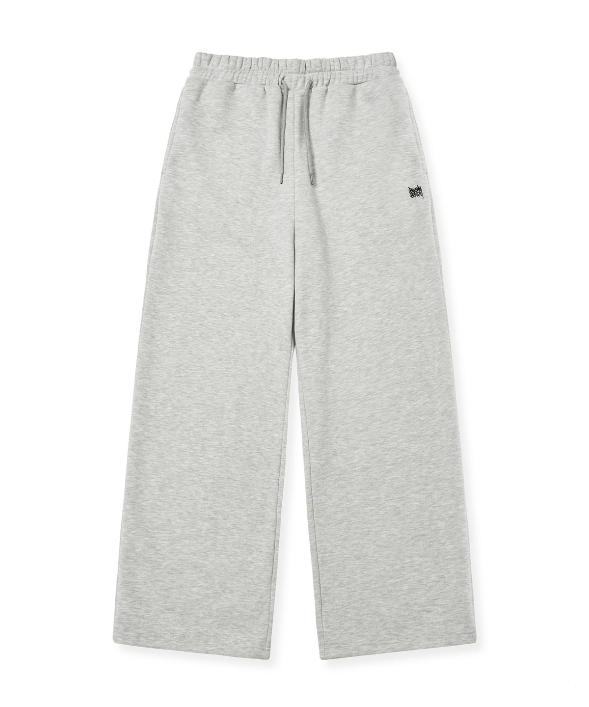브라운브레스(BROWNBREATH) TAG WIDE SWEAT PANTS - MELANGE GREY
