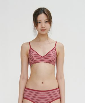 패턴 오! 브라렛_빈티지레드