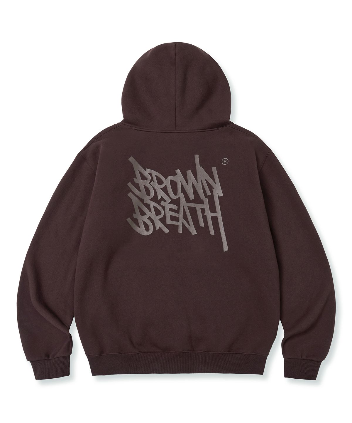 브라운브레스(BROWNBREATH) TAG HOODIE - DARK BROWN