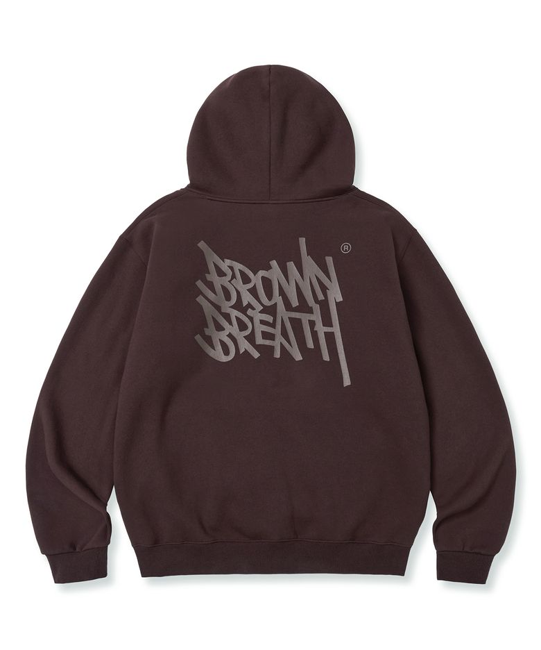 TAG HOODIE - DARK BROWN