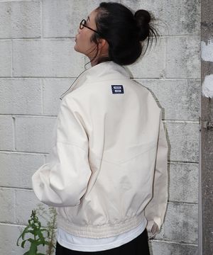 TWO TONE COTTON BLOUSON IVORY