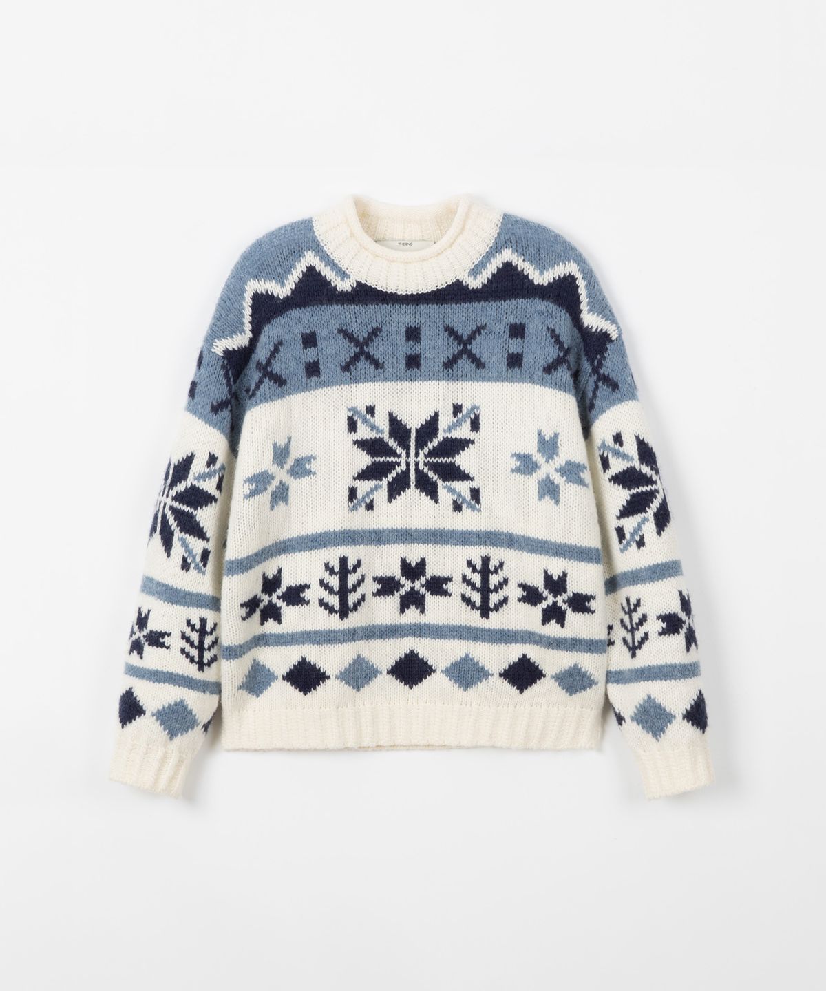 디앤드퀘스천(THEENDQUESTION) Snow jacquard knit top / IVORY