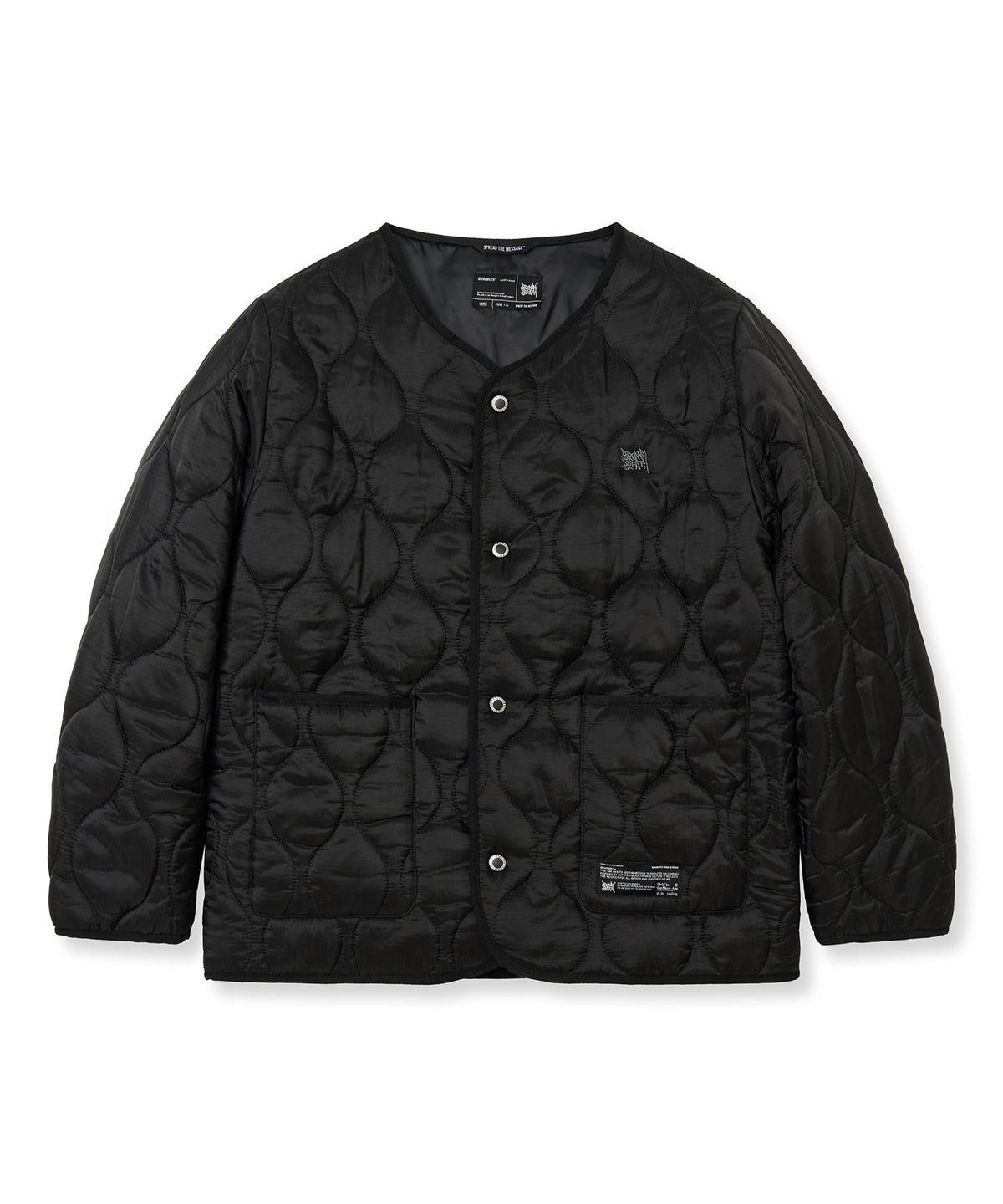 브라운브레스(BROWNBREATH) TAG QUILTED JACKET - BLACK