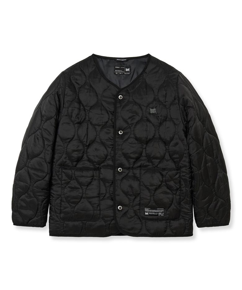 TAG QUILTED JACKET - BLACK