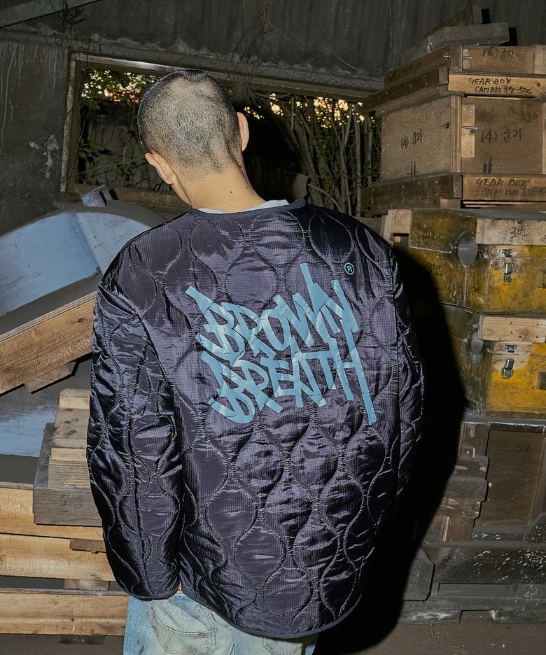 TAG QUILTED JACKET - BLACK