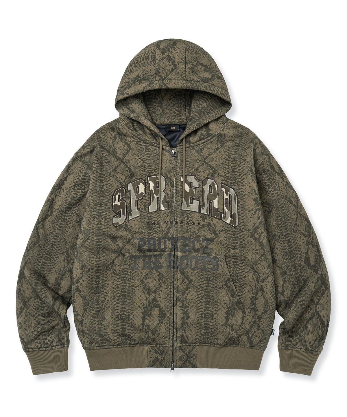 브라운브레스(BROWNBREATH) SPREAD PADDED HOOD ZIP UP - BROWN
