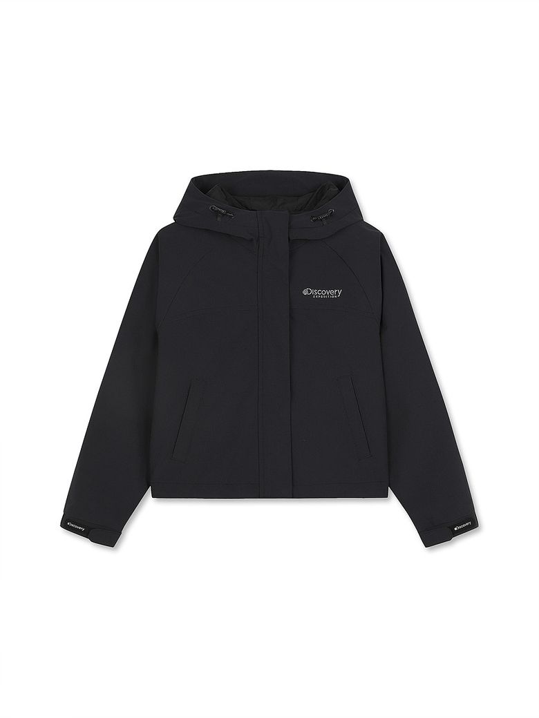 여아 우븐 후드 자켓 (BLACK)