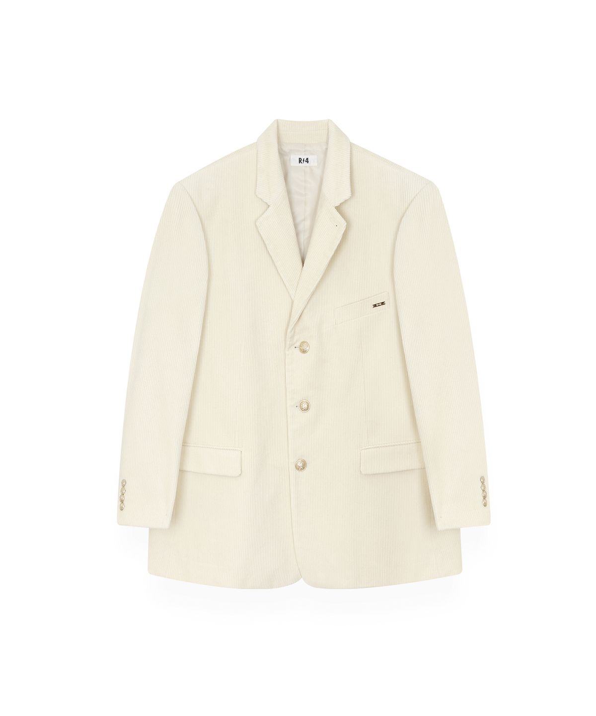 알포(R-4) R-0057 / OVERSIZED CORDUROY BOX BLAZER(IVORY)