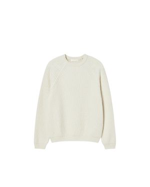 야크 블랜디드 리브드 스웨터 (아이보리)
