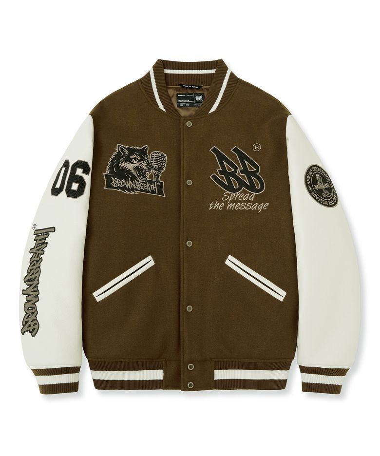 BB VARSITY JACKET - BROWN