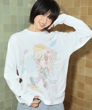 CAVISH X 종강을달라 ANGEL LS TEE WHITE(CV2FFUT550B)