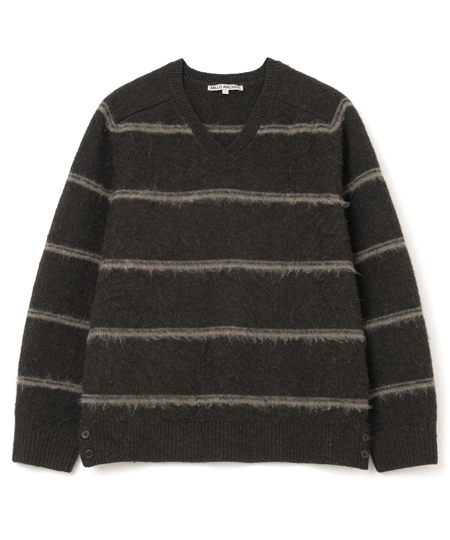MUSINSA | MILLO ARCHIVE Nero Mohair Stripe Knit [Khaki Brown]