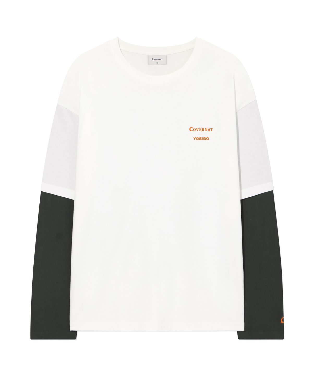 커버낫(COVERNAT) [커버낫 X 요시고] 플라스틱 스틸 라이프 레이어드 롱슬리브 Off White