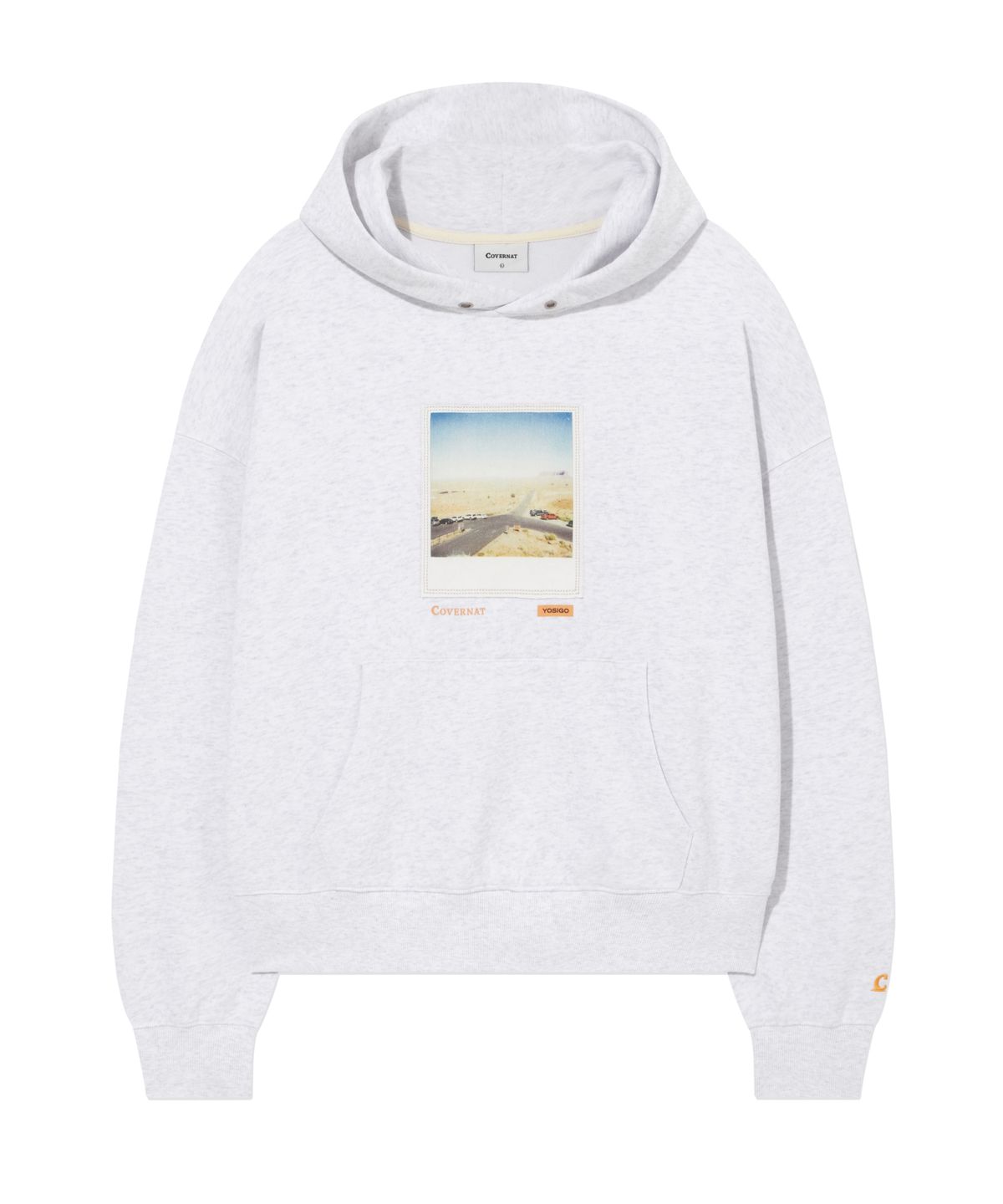 커버낫(COVERNAT) [커버낫 X 요시고] 온 더 루트 폴라로이드 그래픽 후디 Heather Gray