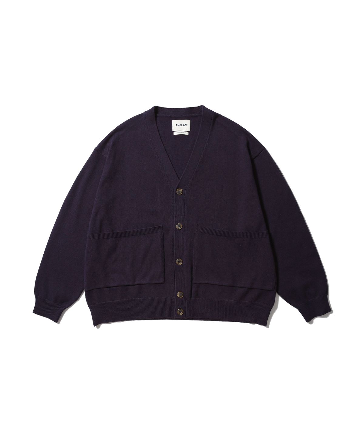 앵글런(ANGLAN) Lazy Pocket Cardigan - Purple