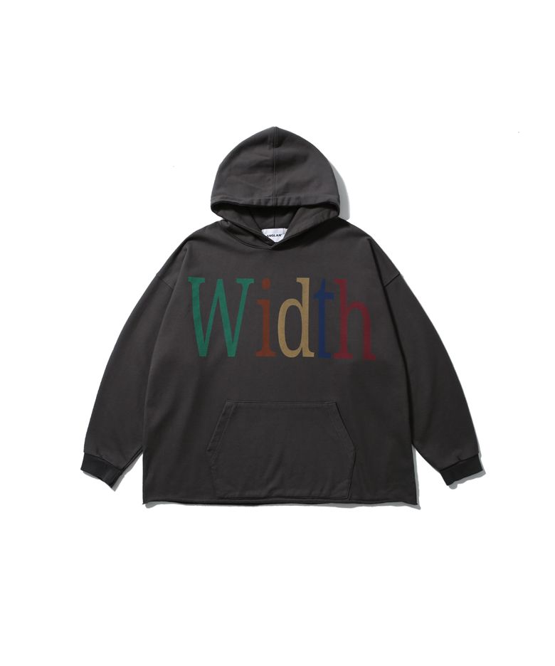 Width Print Hoodie - Charcoal