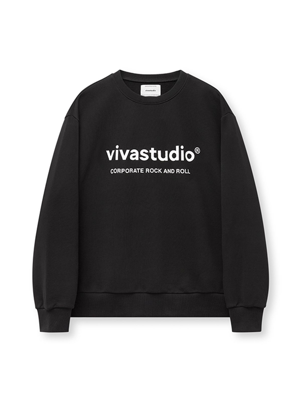 비바스튜디오(VIVASTUDIO) ORIGINAL LOGO CREWNECK [BLACK]
