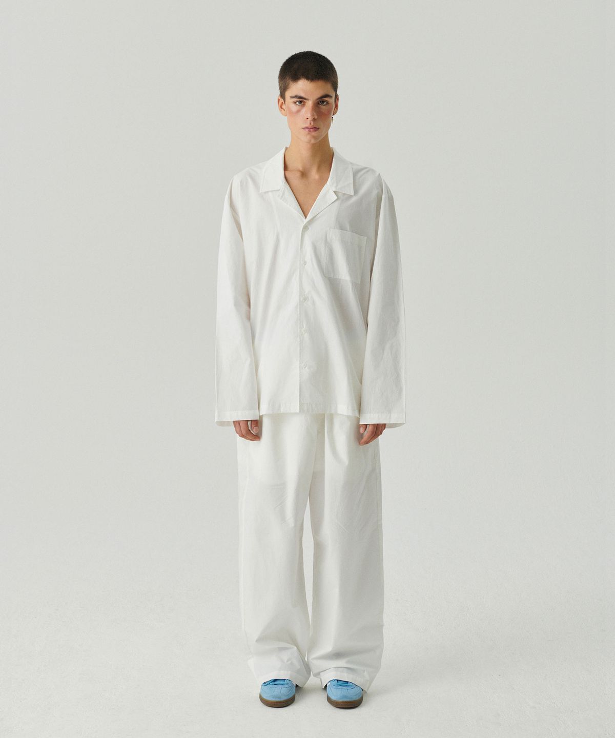 슬리피곰(SLEEPYGOM) White wide pajama set