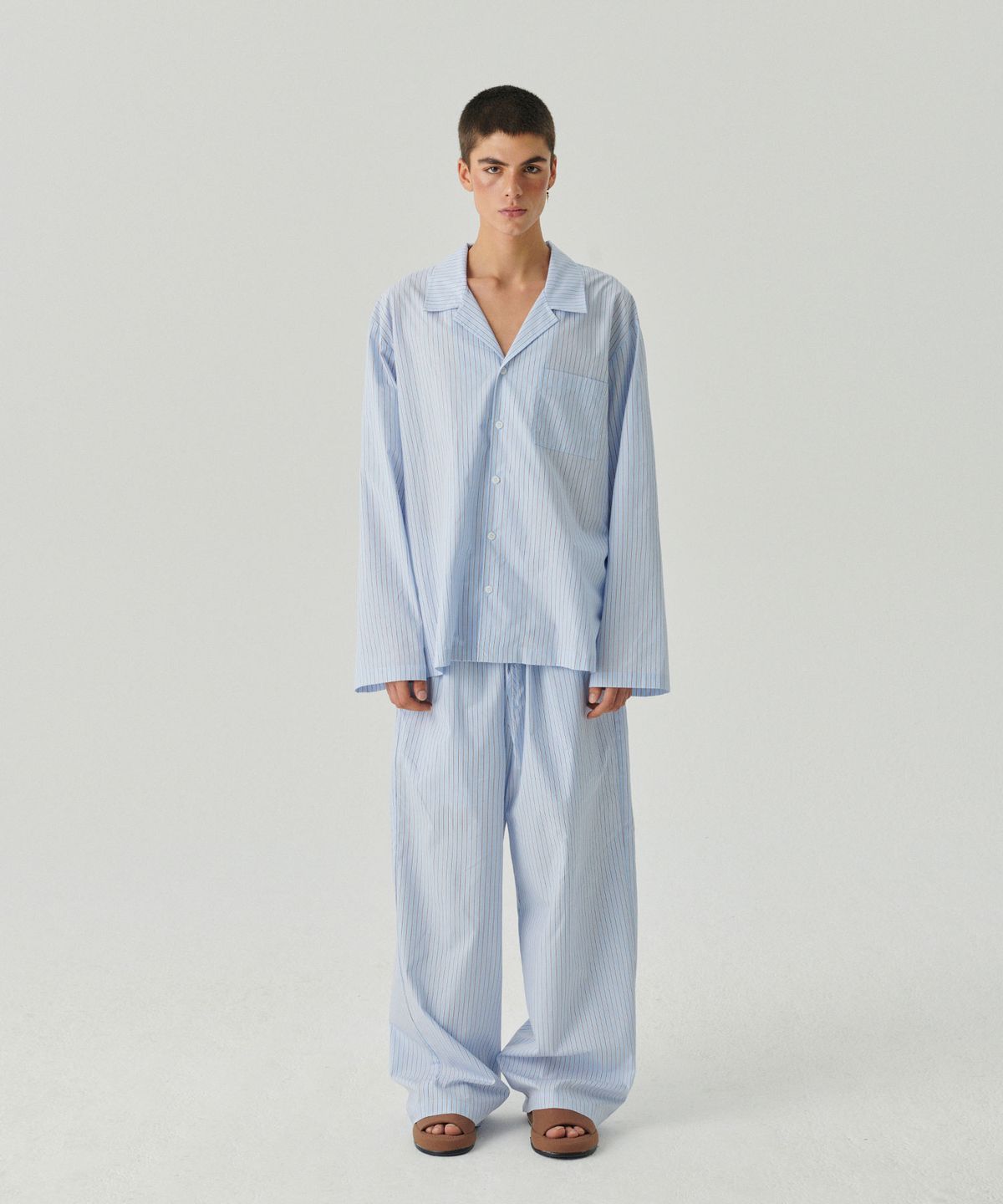 슬리피곰(SLEEPYGOM) Baby Blue wide pajama set