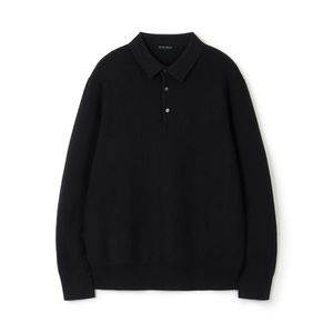 베이직 카라 머슬 니트[블랙]