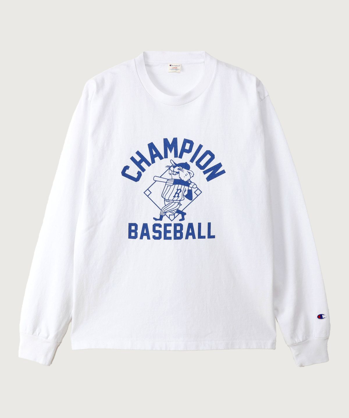 챔피온(CHAMPION) BASEBALL 레귤러핏 롱슬리브 티셔츠 Off White