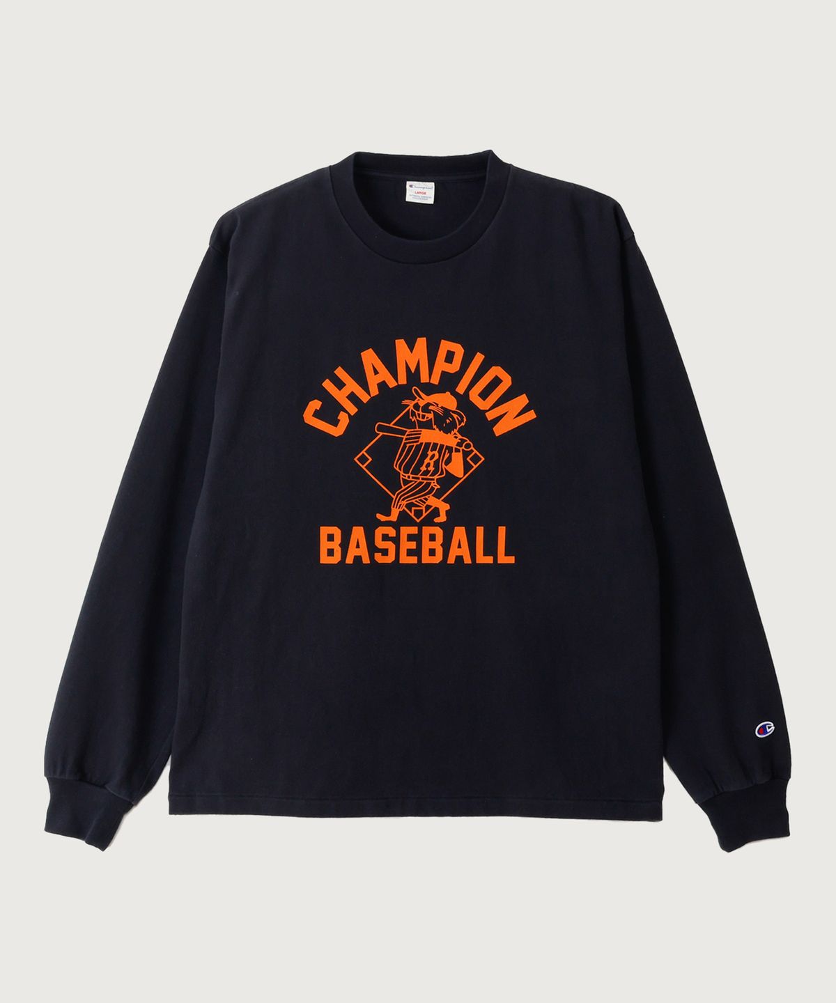 챔피온(CHAMPION) BASEBALL 레귤러핏 롱슬리브 티셔츠 Black