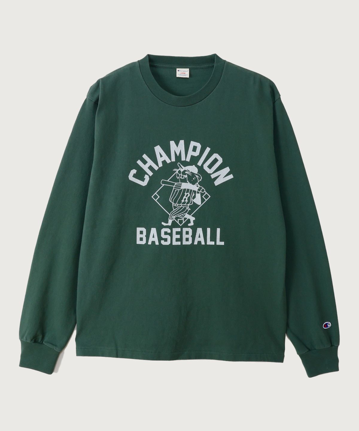 챔피온(CHAMPION) BASEBALL 레귤러핏 롱슬리브 티셔츠 Dark Green