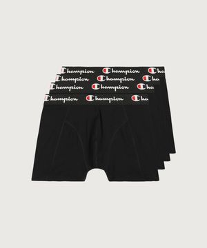 남성 스크립트 로고 드로즈 4PACK Black