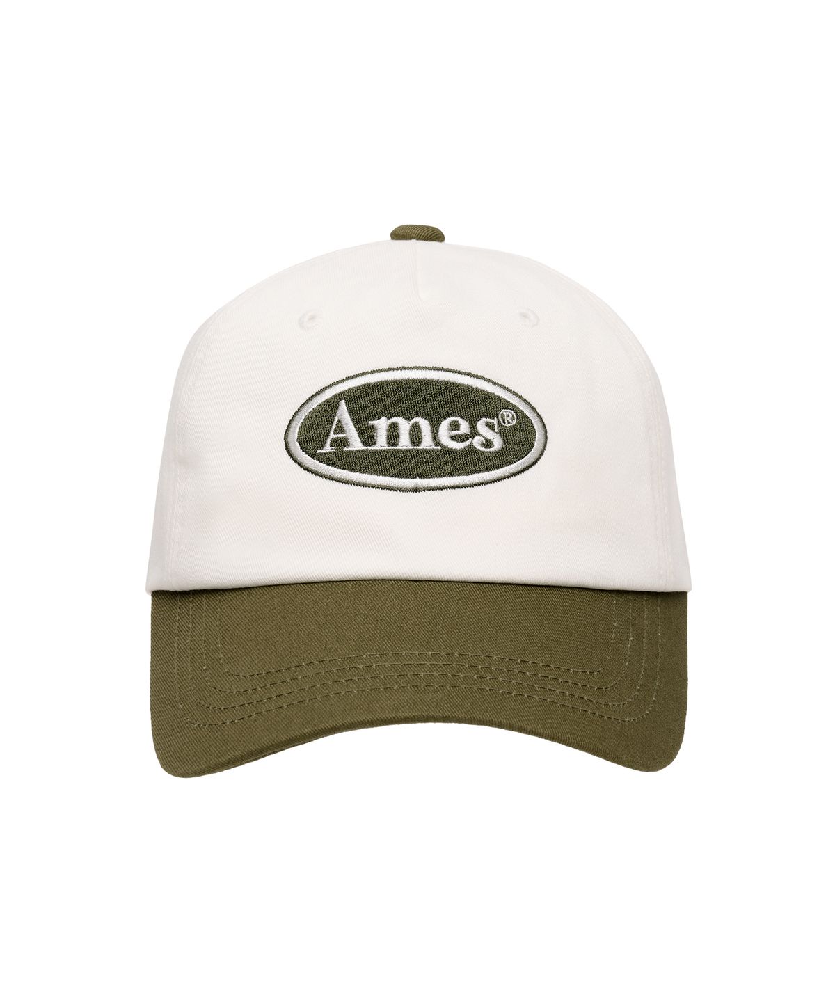 아메스 월드와이드(AMES-WORLDWIDE) SYMBOL LOGO TWOTONE BALL CAP IVORY