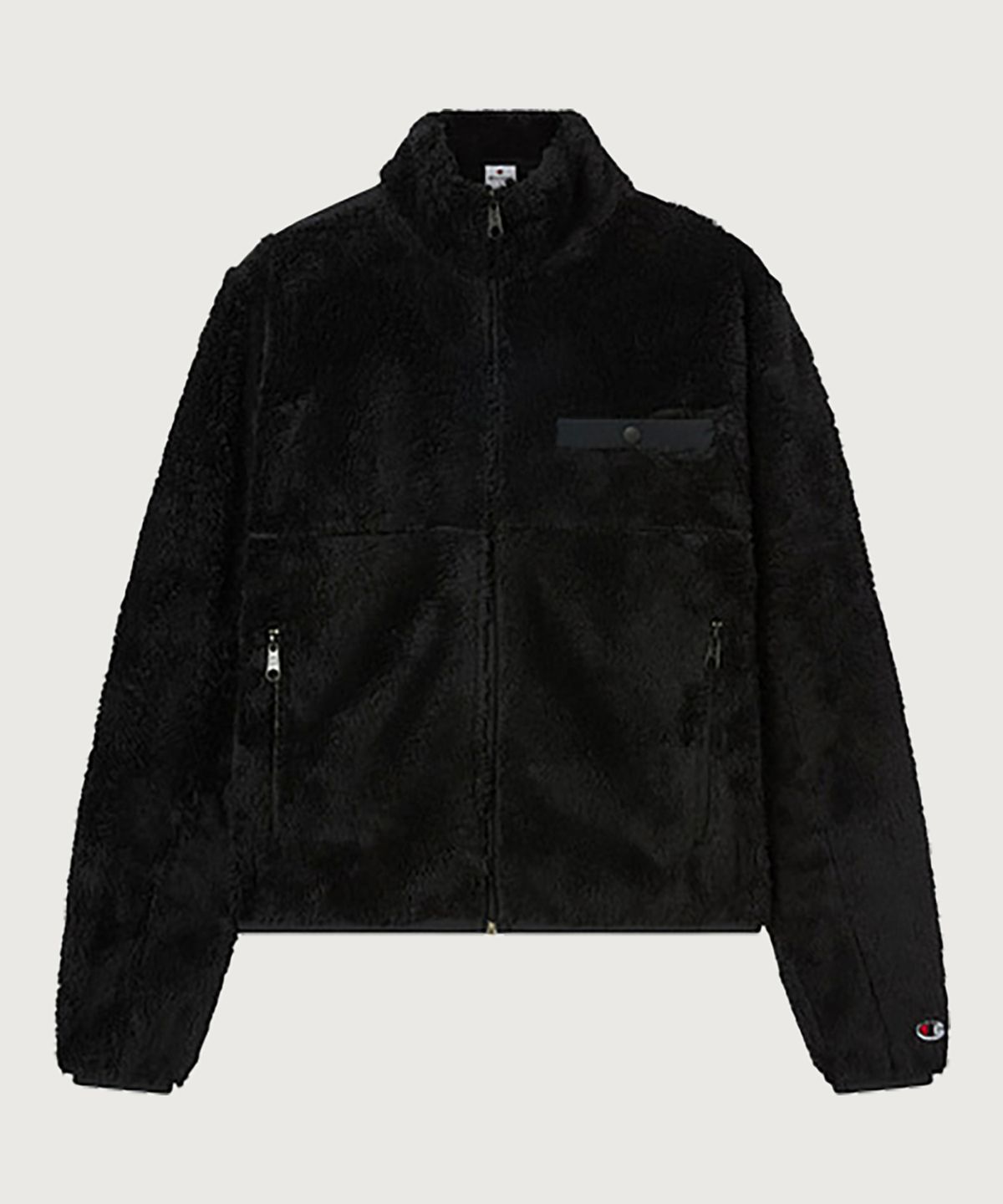 챔피온(CHAMPION) 여성 오버핏 풀집업 플리스 재킷 Black