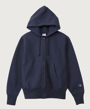 리버스위브 블루택 레귤러핏 기모 후드 집업 Dark Navy