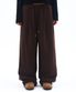 BASIC SMALL LOGO SWEAT PANTS BROWN