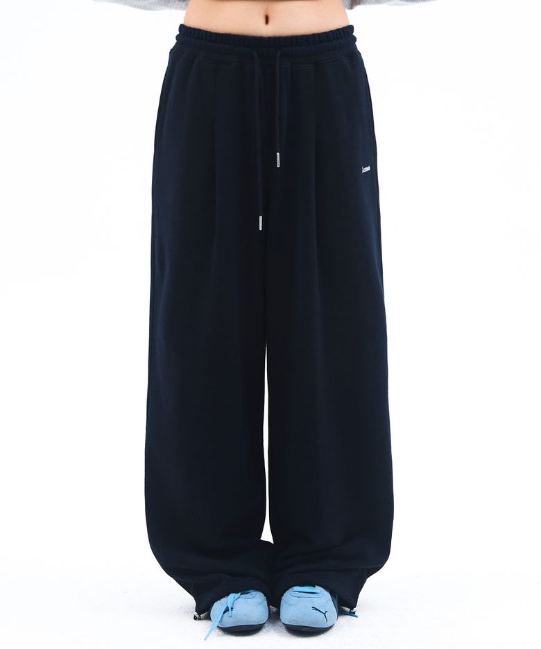 BASIC SMALL LOGO SWEAT PANTS NAVY