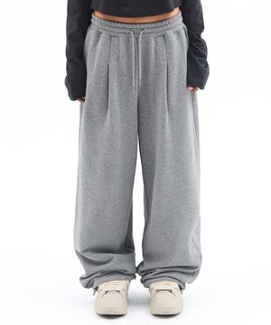 BASIC SMALL LOGO SWEAT PANTS GREY