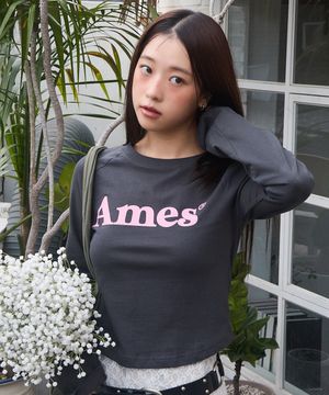 BASIC LOGO LONGSLEEVE TEE CHARCOAL