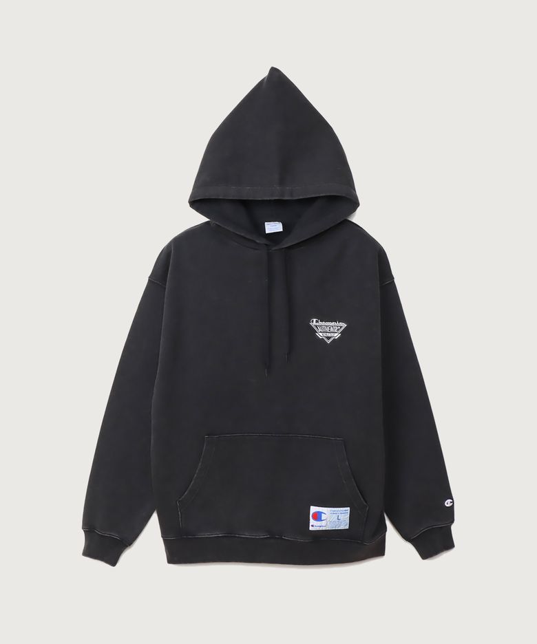 조그택 어센틱 로고 오버핏 후드 티셔츠 Black