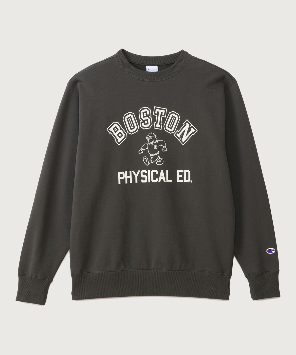 챔피온(CHAMPION) BOSTON 레귤러핏 크루넥 스웨트셔츠 Off Black
