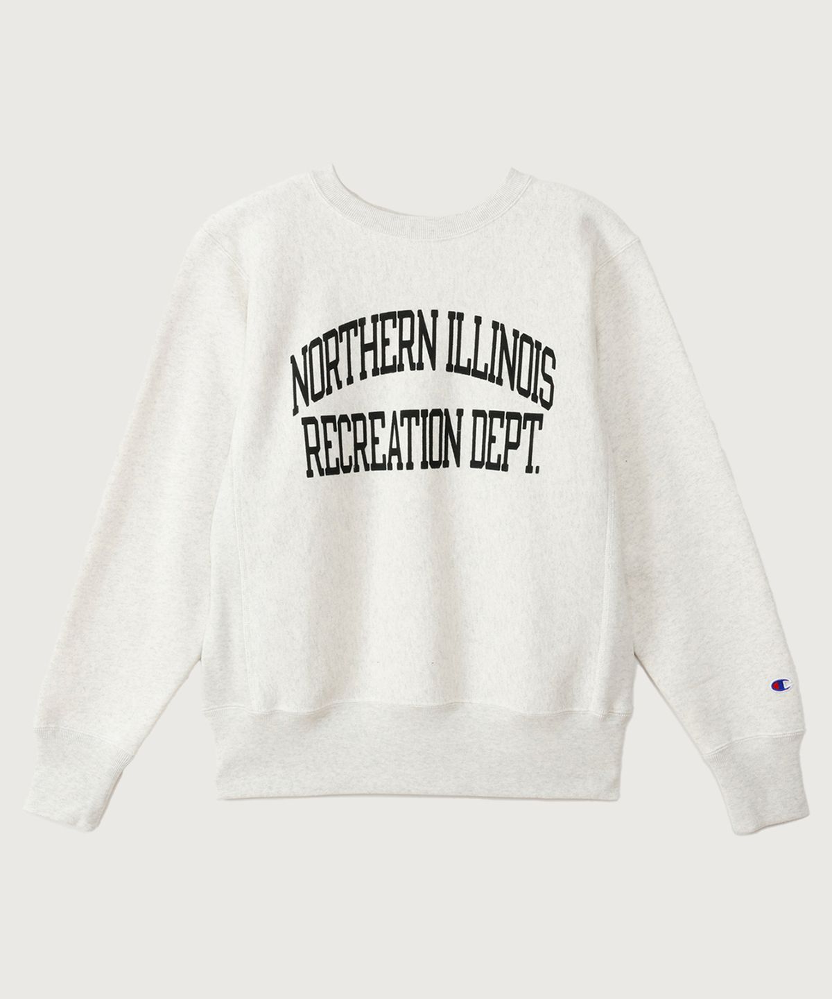 챔피온(CHAMPION) 리버스위브 블루택 레귤러핏 기모 컬리지 스웨트셔츠 Natural