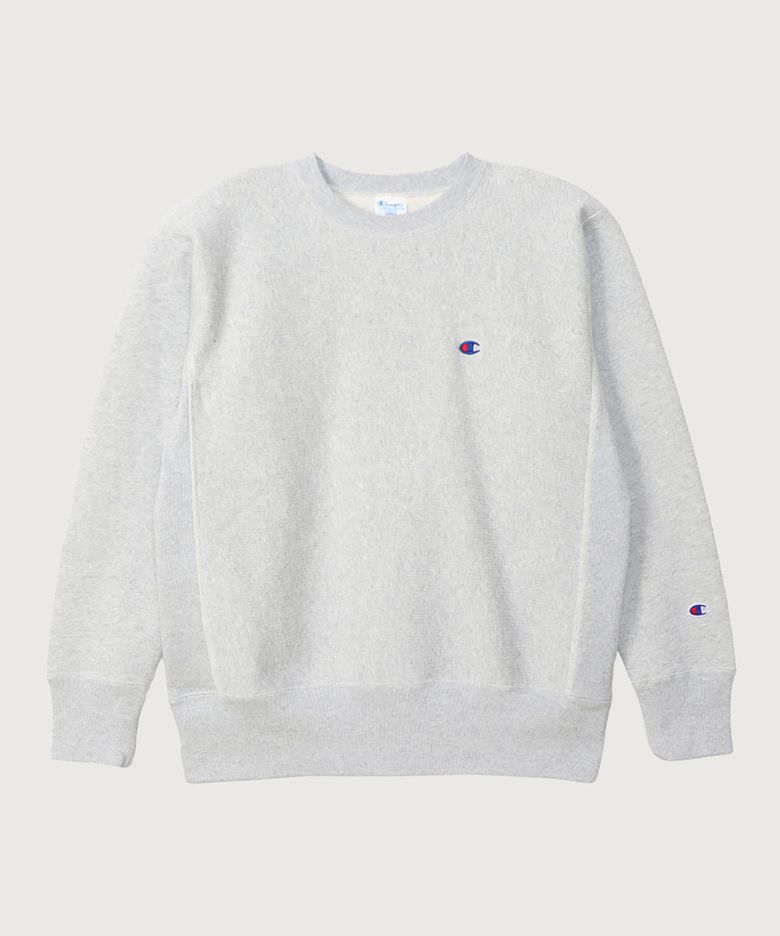 리버스위브 블루택 C로고 루즈핏 기모 스웨트셔츠 Silver Grey